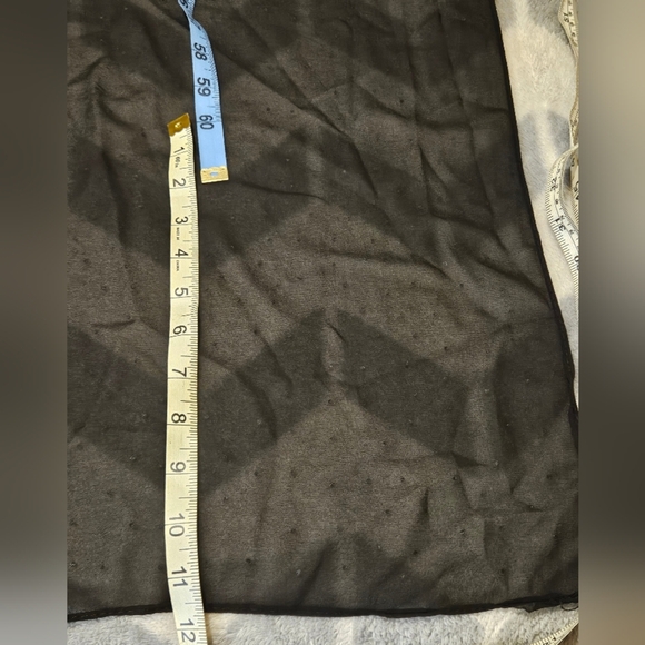 Bebe Womens Elegant Black Sheer Silver Rhinestone Scarf All Occasions & Seasons - Picture 5 of 11